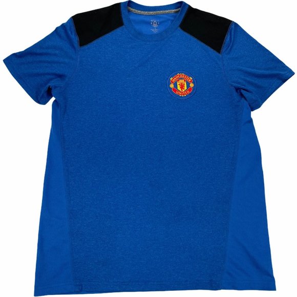 Manchester Shirts Manchester United Training Tshirt Blue Crew Neck